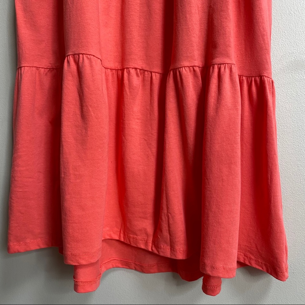 All In Favor Coral Tiered Jersey Tank Midi Dress - Picture 12 of 16